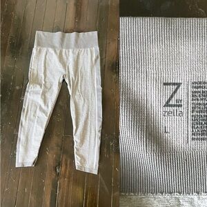 Zella Grey Cropped Yoga Leggings Size Large